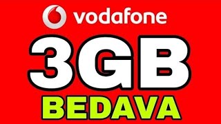 Vodafone Bedava İnternet 3GB Hediye [upl. by Airetnahs]