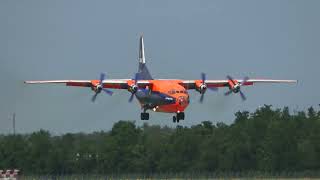 Antonov An12BK  Cavok Air  Landing at LFSB [upl. by Leamsi]