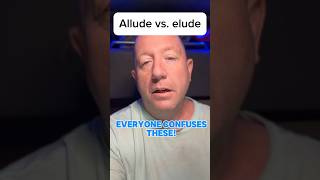 Allude vs Elude—don’t confuse these words learnenglish grammar [upl. by Ecnerol560]