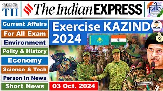 3 October 2024  Indian Express Analysis  Daily Current Affairs  The Hindu News Analysis PIB News [upl. by Ataeb]