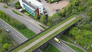 Rugby amp District from Above  A426 Viaduct Cycleway [upl. by Joris]