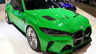 Gunther Werks Custom Bright Lime Green BMW Coupe At SEMA 2023  Las Vegas NV  4K UHD [upl. by Jakoba118]