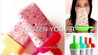 Healthy made with fruit Frozen yogurt using Yogurt made in the Instant Pot  Frozen Yogurt Popsicles [upl. by Dora]