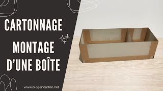 montage boîte cartonnage [upl. by Annaiviv]