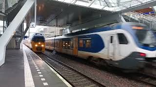 NS Flirt 2229 en NS VIRMm 8729 kruisen elkaar in Arnhem Centraal [upl. by Anauqahc]