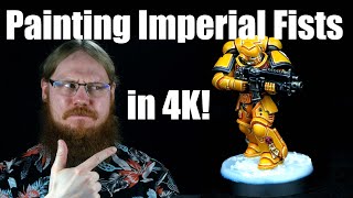 Painting an Imperial Fist with quotZenithal Contrastquot method in 4K [upl. by Lillywhite52]