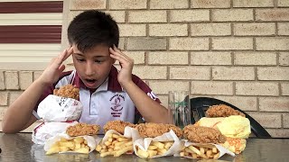 ASMR KFC  MCDONALDS MUKBANG  eating sounds  bloopers read des [upl. by Nahor]