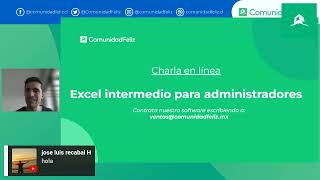 Taller MX Excel para Administradores de Condominios [upl. by Airamzul]