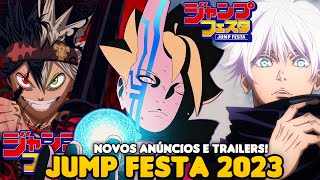 ASSISTINDO JUMP FESTA 2023  BORUTONARUTO JUJUTSU KAISEN BLACK CLOVER e [upl. by Ydisac900]