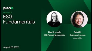 ESG Fundamentals Webinar by Plan A [upl. by Sirret597]