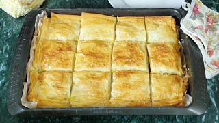 Spanakopita  Spinach And Feta Puff Pastry  Greek Spinach Pie [upl. by Odie903]