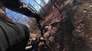 Graham Hills Red Trail on a hardtail Almost set PR until I crashed at the last corner [upl. by Baptlsta]