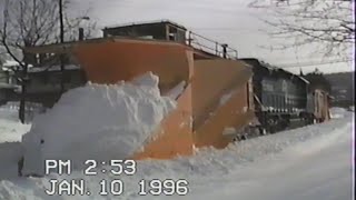 Classic Conrail Trains Pennsylvania Blizzard of January 1996 [upl. by Lura]