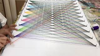 Making of colourful geometric art with colourful strings [upl. by Stretch]