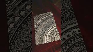 Mandala on black🌟  Mandala Art  art shorts mandala youtubeshorts trending [upl. by Eartha]