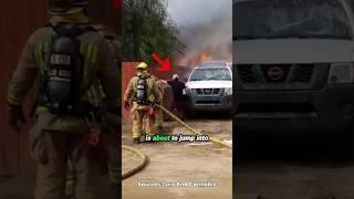 Firefighters Reaction to a Man Jumping into Flames [upl. by Ellebana]