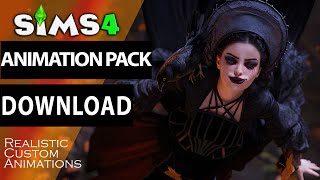 Sims 4 Animation pack Witch Soars  Realistic Animation Pack [upl. by Bay867]