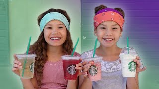 The Starbucks Challenge Haschak Sisters [upl. by Kenton]