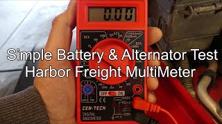 How to check Battery amp Alternator using Multimeter from Harbor Freight DIY Diagnostic [upl. by Ingaborg]