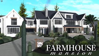 Giant Farmhouse Mansion Bloxburg Speedbuild [upl. by Collier]