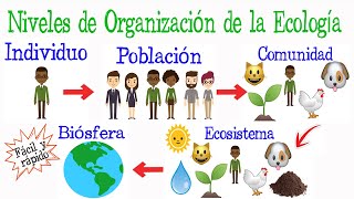 🌎Niveles de Organización de la Ecología🌿 Fácil y Rápido  BIOLOGÍA [upl. by Edmond671]