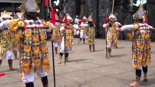 Baris Gede performance at Pura Besakih April 14 2015 [upl. by Alrich31]