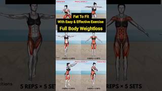 Easy And Effective Exercise For Full Body Weightloss 😱 Fat To Fit 🔥shorts weightloss fitness [upl. by Miko]