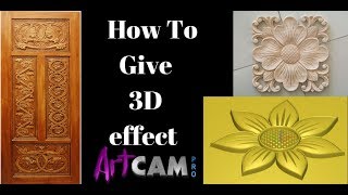 How To Give 3D effect Artcam 9pro HindiUrdu [upl. by Lebiralc]