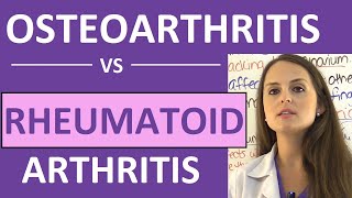 Osteoarthritis vs Rheumatoid Arthritis Nursing  Symptoms Pathophysiology Treatment Mnemonic NCLEX [upl. by Htenek]