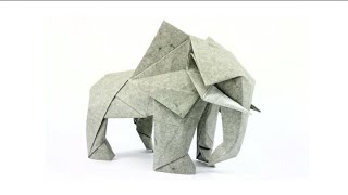 Origami elephant by Tetsuya Gotani [upl. by Ayotas]