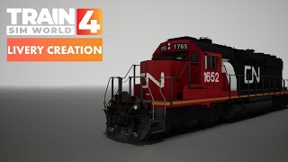 Creating the Canadian National RR paint on the Cane Creek RR SD402 Train Sim World 4 [upl. by Nahum]