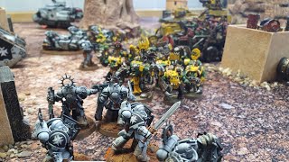 Orks Vs Black Templars  Warhammer 40k Battle Report [upl. by Hyatt]