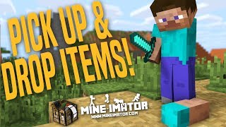 Mineimator Tutorial  How to Pick Up Items amp Drop Items  Part 6 [upl. by Ut120]