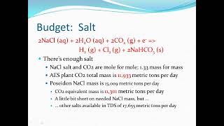 Arresting Climate Change 12 Eureka A CO2 Salt and Water Budget [upl. by Roxane]