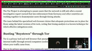 Tor Claims Its Still Safe  Despite Police DeAnonymizing Users [upl. by Tish865]