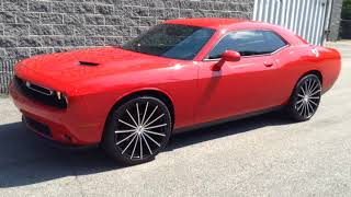 2016 CHALLENGER SITTING ON 22quot VELOCITY VW10 BLACK AND MACHINE WHEELS AND 2653522 LEXANI TIRES [upl. by Rudman]