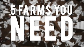 Minecraft 5 Farms You WILL Need [upl. by Bastien185]