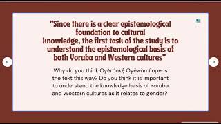 The Invention Of Women Making An African Sense of Western Gender Discourses Preface Part 1 [upl. by Nangatrad704]