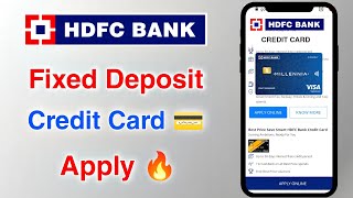 HDFC Bank Fixed Deposit Credit Card Apply 🔥 [upl. by Farl]