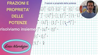 Espressione con frazioni e proprietà delle potenze [upl. by Stearns]