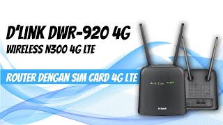 DLink DWR 920 Wireless N300 4G LTE Router Terbaik 2021 [upl. by Yeffej]