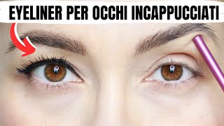 Eyeliner su occhi incappucciati 2 modi per applicarlo bene [upl. by Susy906]