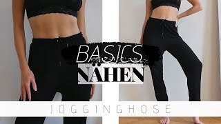 Jogginghose selber machen  simple KleiderschrankBASICS nähen OHNE Schnittmuster [upl. by Lemay]