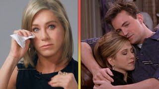 Jennifer Aniston Tears Up Over FRIENDS Milestone After Matthew Perrys Death [upl. by Ailadi627]