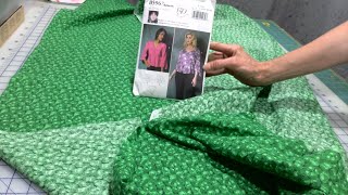 cutting out Butterick B5967 [upl. by Lekcar]