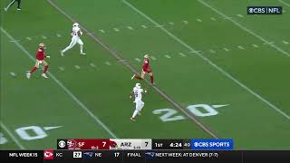 Charvarius Ward intercepted Kyler Murray for 66 yard touchdown [upl. by Tadio]