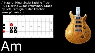 Guitar Backing Track A Natural Minor Scale  Preliminary Grade [upl. by Barraza]