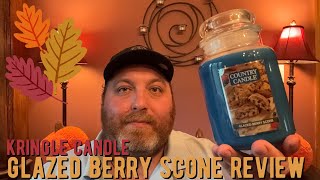 Kringle Candle Glazed Berry Scone Post Burn Review [upl. by Carola939]