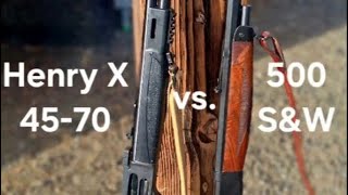 Big Horn Armory 500 SampW vs Henry X 4570alaskaspikedriverBighornAmory [upl. by Erialc]