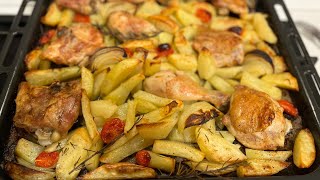 POLLO E PATATE AL FORNO di Betty e Marco  Ricetta facile e veloce [upl. by Kir]